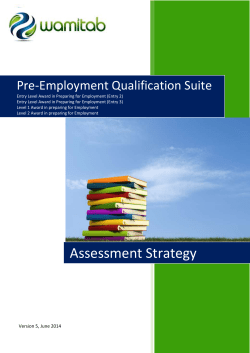 Pre-employment qualifications assessment strategy