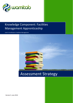 Facilities knowledge qualifications assessment strategy