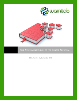 Self-Assessment Checklist (download)