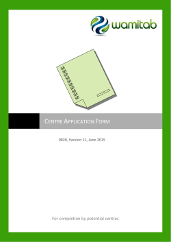 new centre application form