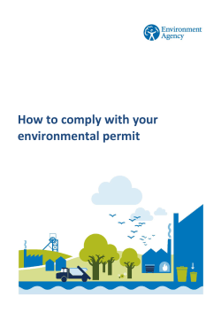 Environment Agency How to comply with your Environmental Permit (V6, June 2013)