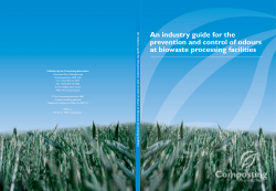 Organics Recycling Group An industry guide for the prevention and control of odours at biowaste processing facilities