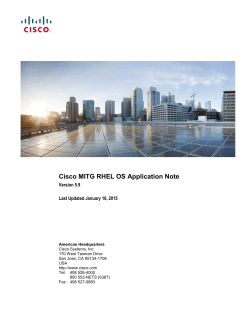 Cisco MITG RHEL OS v5.9 Application Note
