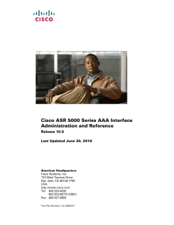 Cisco ASR 5000 Series AAA Interface Administration and Reference