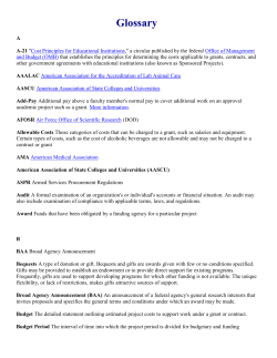 Grant Writing Glossary