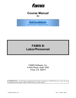 Training Manual: Labor/Personnel