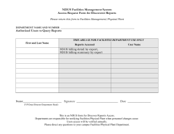 Discoverer Reports Access Form