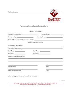 Temporary Building Access Request