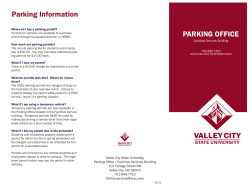 VCSU Parking Brochure