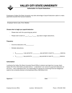 Payroll Deduction Form