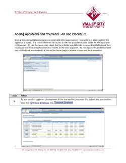 Termination - Adding Approvers and Reviewers (Ad Hoc)