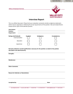 7. Interview Report