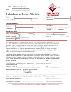 Spouse/Dependent Tuition Assistance Form