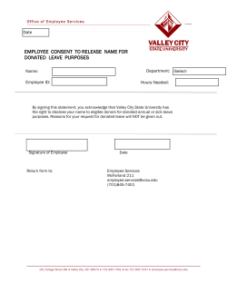 Employee Consent Form for Donated Leave