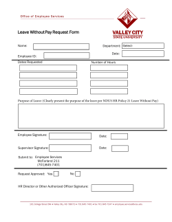 Leave Without Pay Request Form