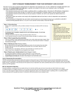 ADP Dependent Care Claim Form