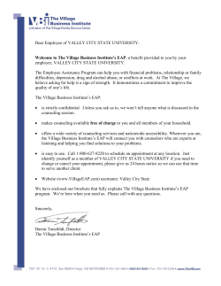 Employee Assistance Program Welcome Letter