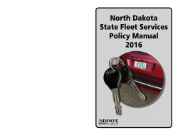 The North Dakota State Fleet Services Policy Manual