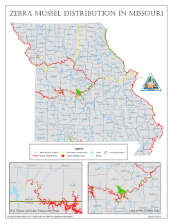 Missouri Zebra-Mussel Infestation Map