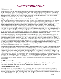 Sac River Biotic Community