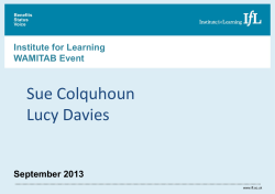 Institute for Learning Presentation