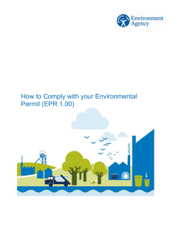 How to comply with your environmental permit