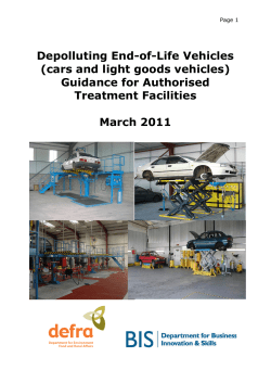 ELV Depolluting Guidance for Authorised Treatment Facilities