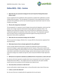 Centre FAQs