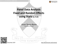Fixed/random effects (panel data).