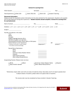 SEGS 10-13 Context for Learning Form