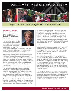 SBHE Report April 2016