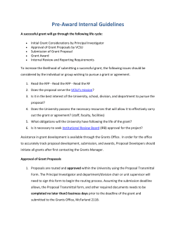Pre-Award Internal Guidelines