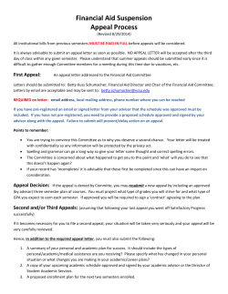 Financial Aid Appeal Guidelines