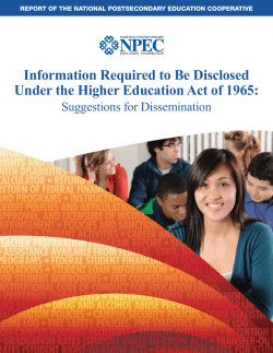 Notice of Availability of Institutional and Financial Aid Information