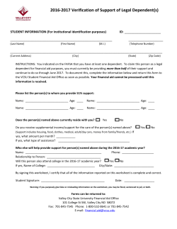 2016-2017 Legal Dependent Form