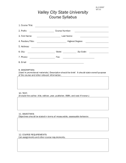 LE-2-20014 Course Syllabus