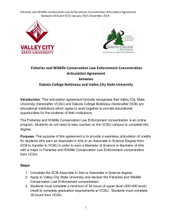 Conservation Law Enforcement Concentration-Dakota College Bottineau to VCSU