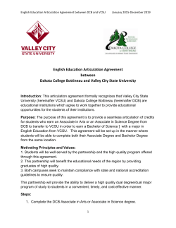 English Education--Dakota College Bottineau to VCSU