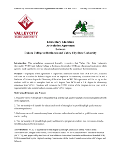 Elementary Education--Dakota College Bottineau to VCSU