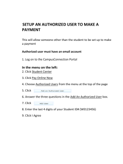 Setup an Authorized User to Make a Payment