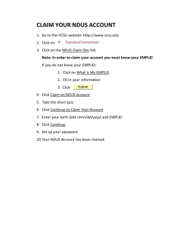 Claim Your NDUS Account