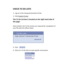 Check To Do Lists