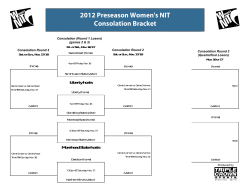 Preseason WNIT Consolation Bracket