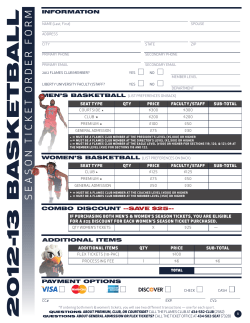 Liberty Basketball Season Ticket Order Form