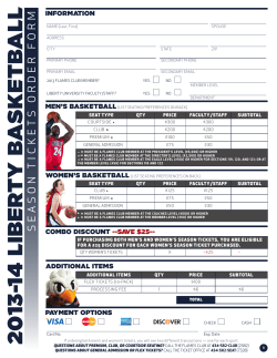 Basketball Season Ticket Order Form