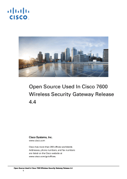 Cisco 7600 Wireless Security Gateway, Release 4.4, Open Source Document