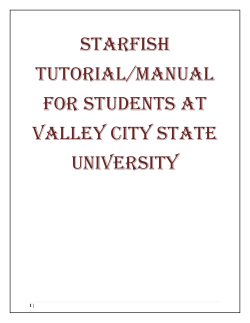 Starfish Tutorial for Students