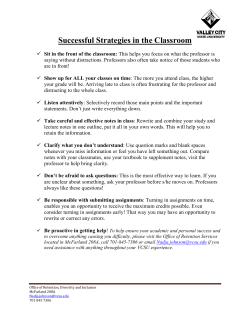 Success Inside the Classroom