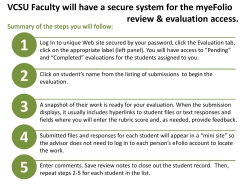 10 Steps for Evaluating Student Portfolios