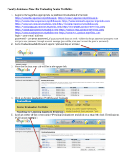 Faculty Assistance Sheet for Evaluating Senior Portfolios